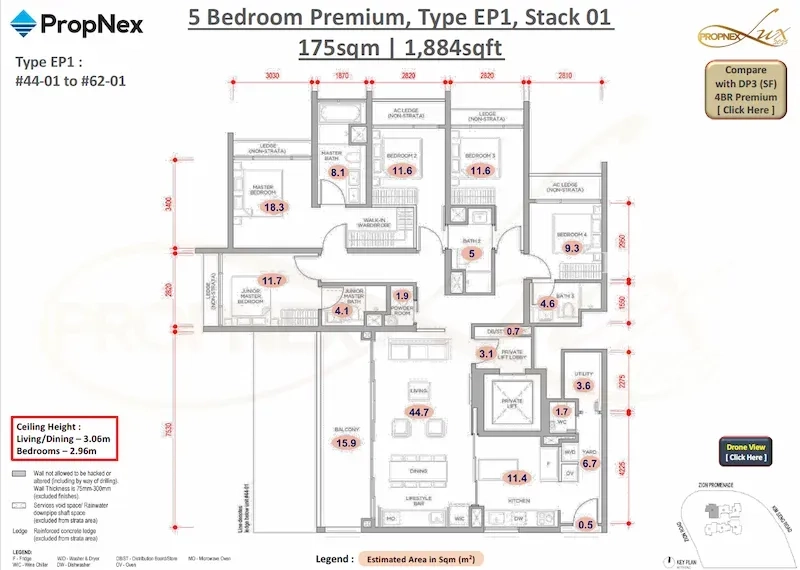 Promenade Peak, S$ 4,634,000, 1,421 sqft, 公寓 - Condominium