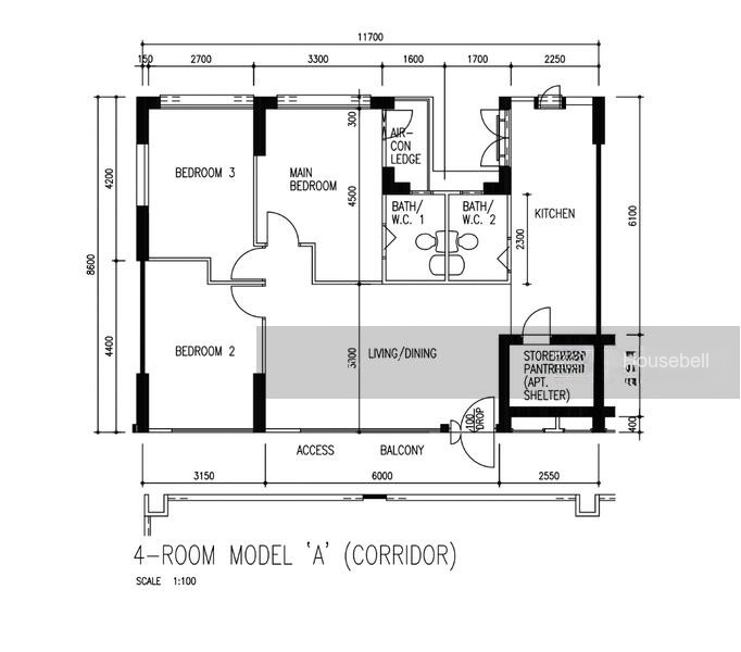 611 Bukit Panjang Ring Road, S$ 3,400 (可协商价格) /月, 969 sqft, 组屋 - 4 NG