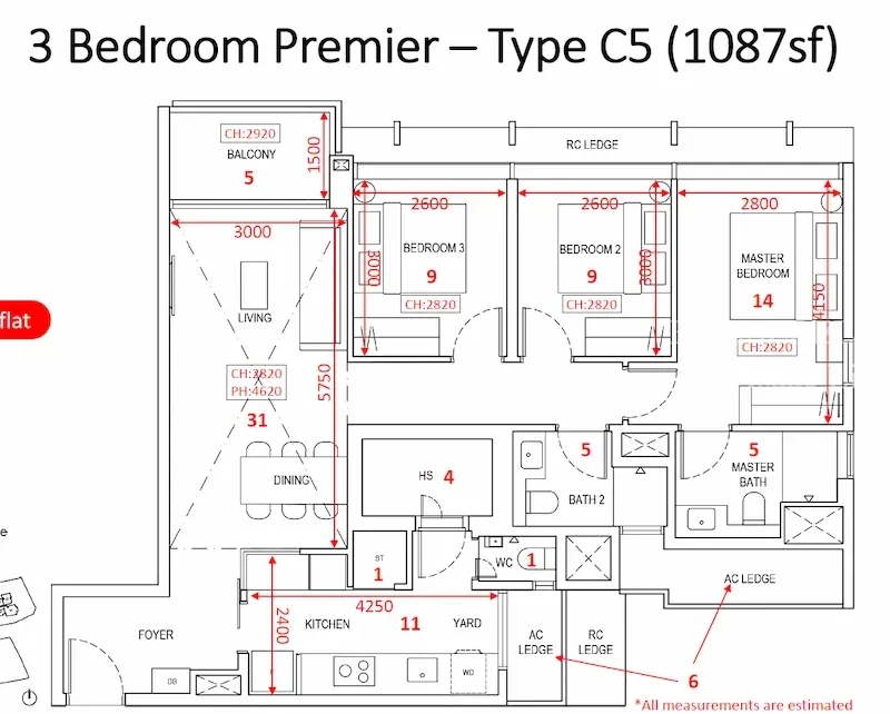 The Continuum, S$ 3,100,000, 1,066 sqft, 公寓 - Apartment