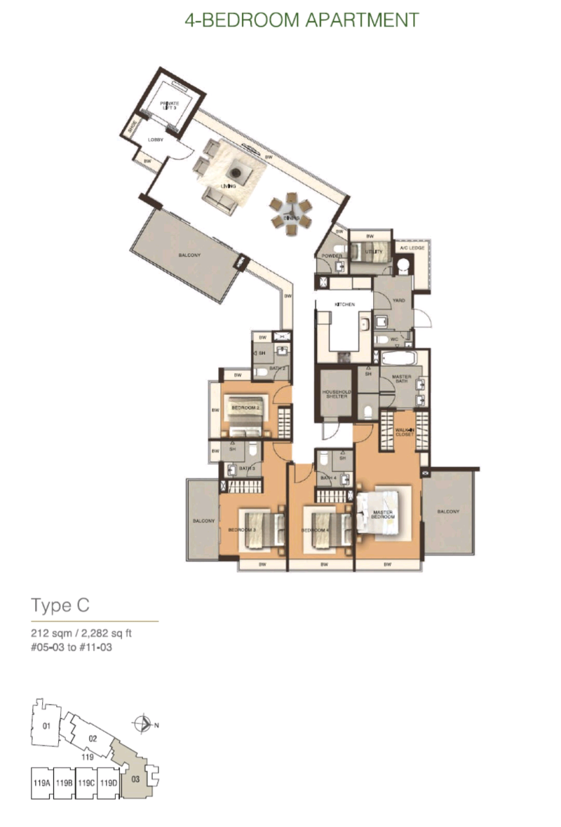 Residences @ Emerald Hill, S$ 4,738,000, 1,657 sqft, Condos - Condominium