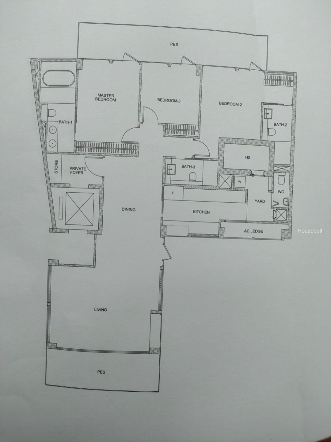 Belle Vue Residences, S$ 4,150,000 (可协商价格), 1,927 sqft, 公寓 - Condominium