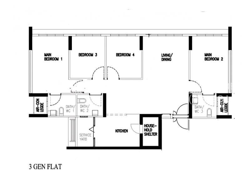 606D Tampines Street 61, S$ 870,000 (最低价格), 1,281 sqft, 组屋 - Unknown