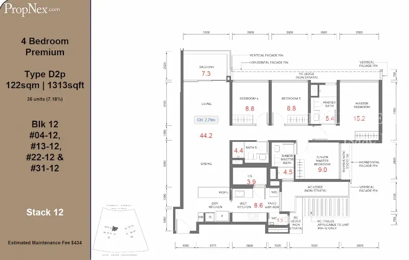 ELTA, S$ 3,330,000, 1,313 sqft, Condos - Condominium