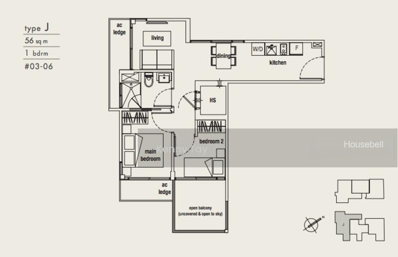 Parc Somme, S$ 998,000 (可协商价格), 602 sqft, 公寓 - Apartment