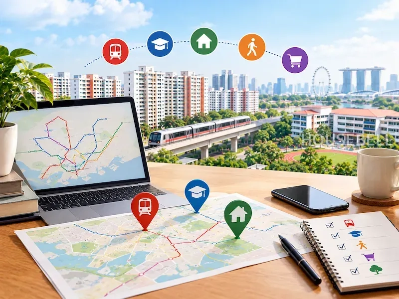 How to Compare Singapore HDB Towns by MRT, Schools and Daily Routes