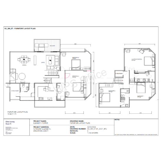 Elizabeth Tower, S$ 2,600 (最低价格) /月, 226 sqft, 公寓 - Apartment