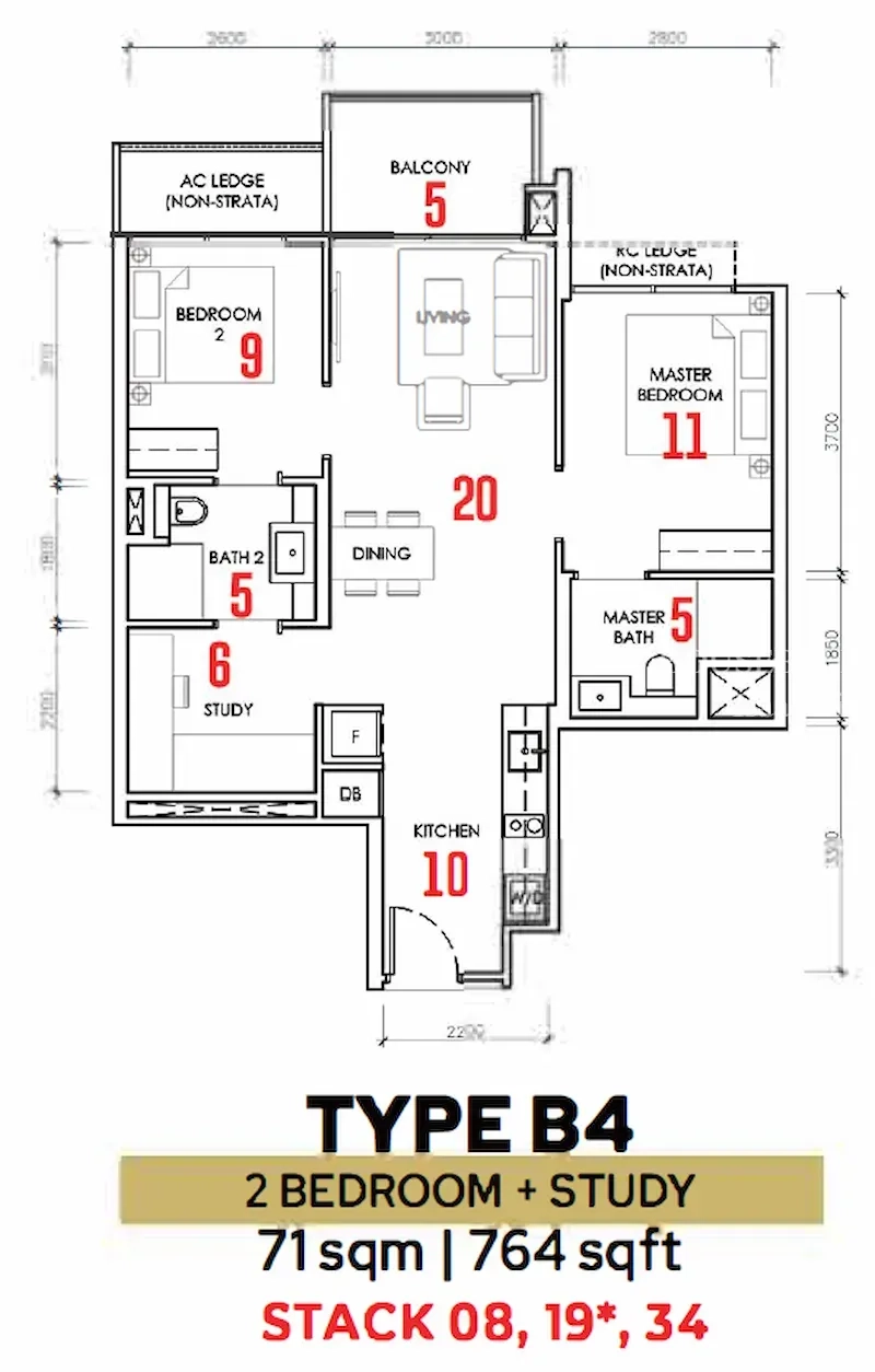 The SEN, S$ 1,546,000, 678 sqft, Condos - Condominium