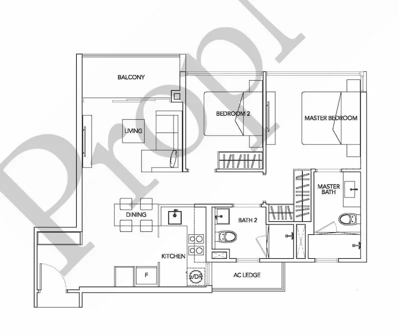 Palm Isles, S$ 975,000 (View to Offer), 807 sqft, Condos - Condominium