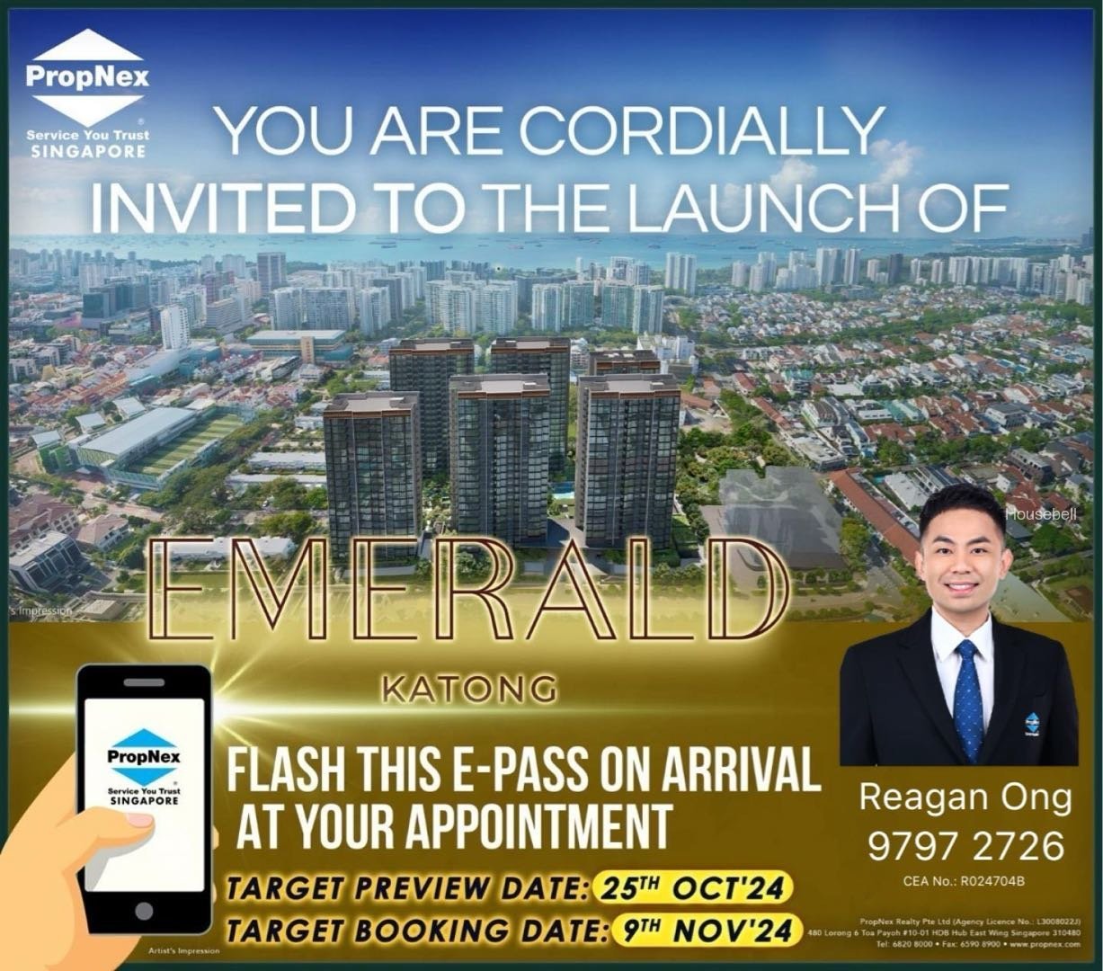 Emerald of Katong, S$ 2,300,000 (看屋后出价), 990 sqft, 公寓 - Condominium