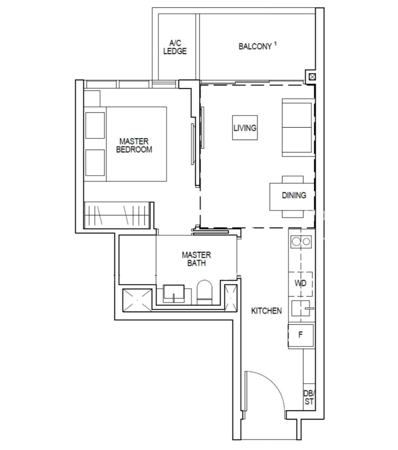 Riverfront Residences, S$ 799,990 (Starting From), 463 sqft, Condos - Condominium