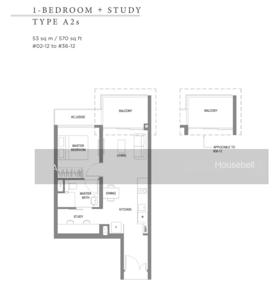 Twin VEW, S$ 978,000, 570 sqft, Condos - Condominium