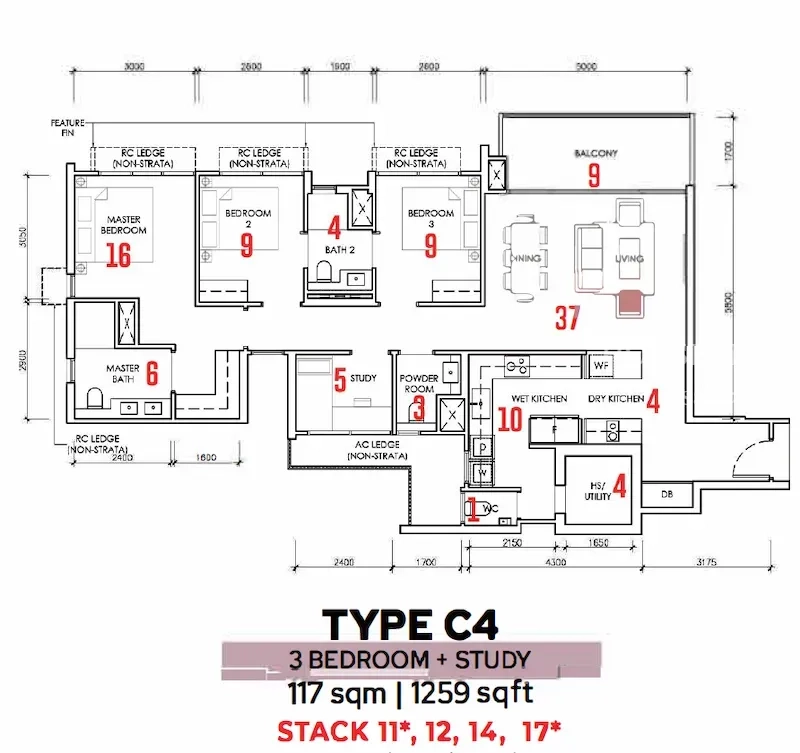 The SEN, S$ 2,975,000, 1,259 sqft, Condos - Condominium