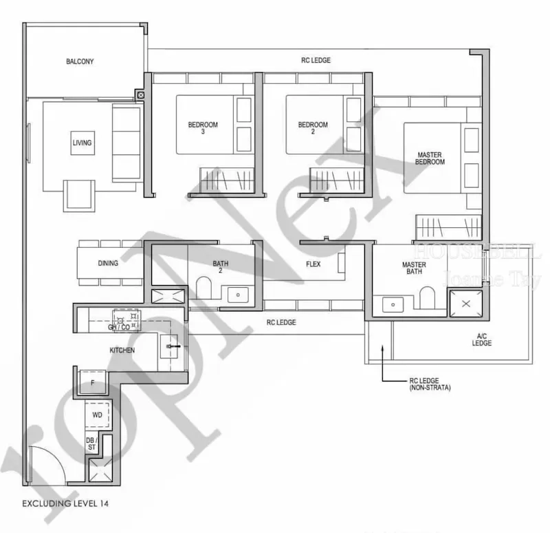 Lentor Modern, S$ 2,550,000, 990 sqft, 公寓 - Condominium