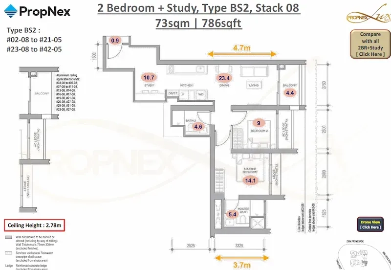 Promenade Peak, S$ 2,058,100, 689 sqft, Condos - Condominium