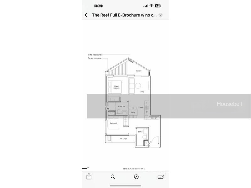 The Reef at King's Dock, S$ 1,898,000 (可协商价格), 721 sqft, 公寓 - Condominium