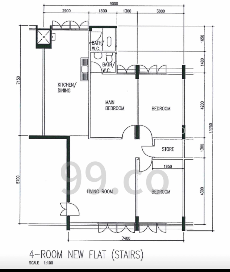805 Tampines Avenue 4, S$ 680,000 (可协商价格), 980 sqft, 组屋 - Unknown
