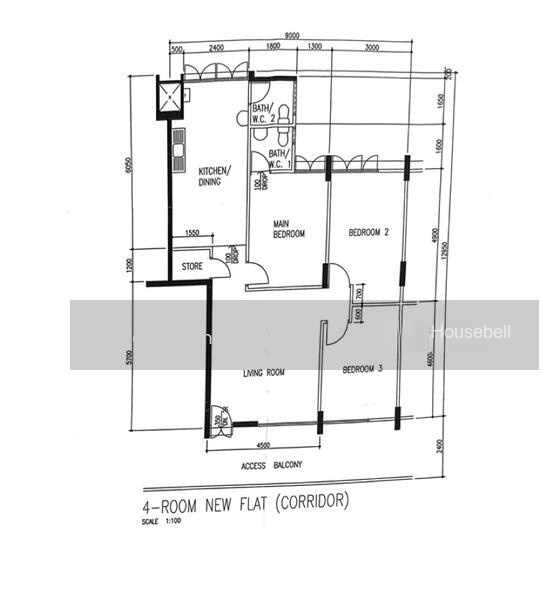 54 Pipit Road, S$ 650,000 (Negotiable), 979 sqft, HDB - 4 NG