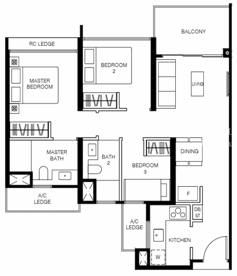 Le Quest, S$ 4,700 /月, 818 sqft, 公寓 - Condominium