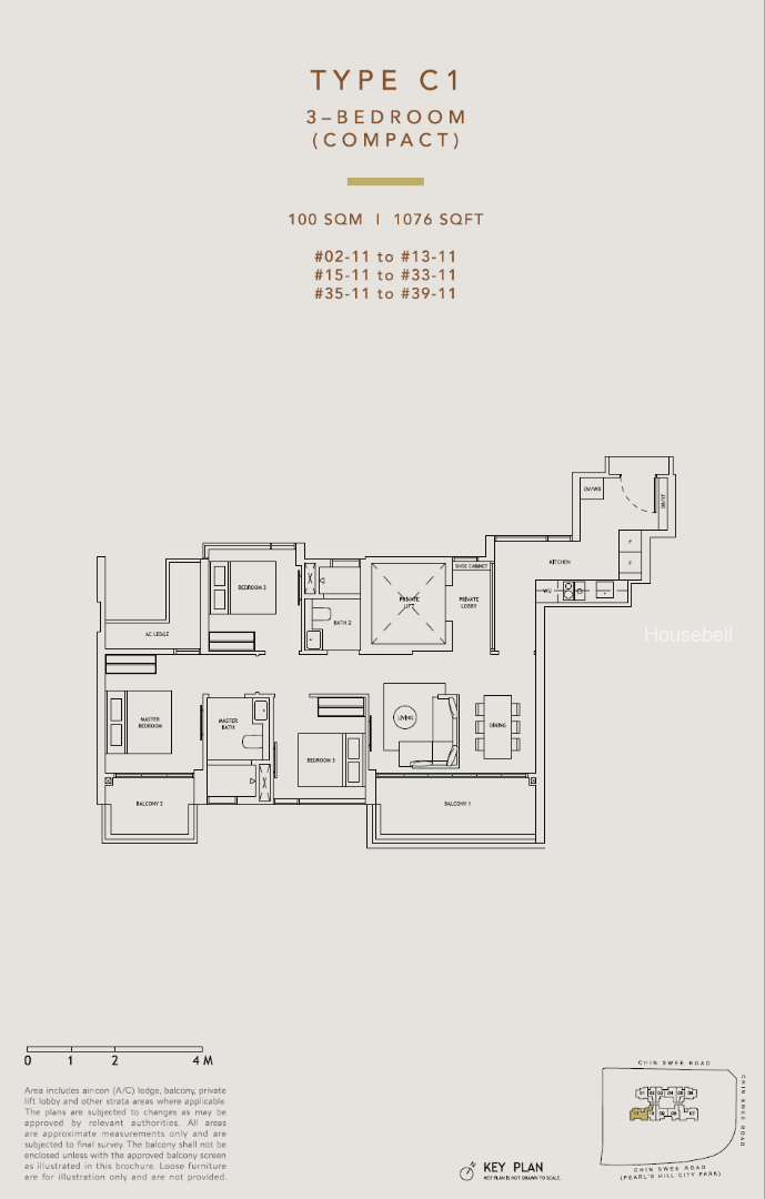 The Landmark, S$ 2,950,000, 1,076 sqft, 公寓 - Condominium