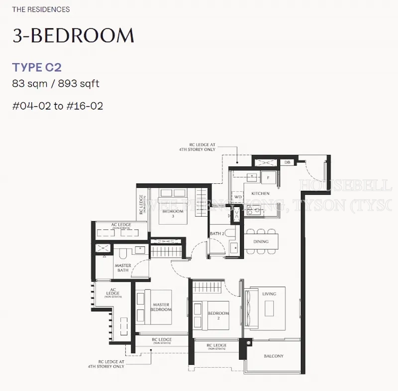 The Serra Residences, S$ 2,589,700 (看屋后出价), 893 sqft, 公寓 - Condominium