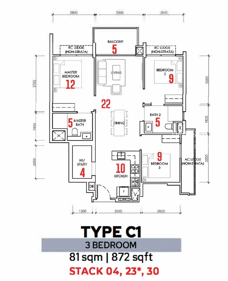 The SEN, S$ 2,028,000, 872 sqft, Condos - Condominium