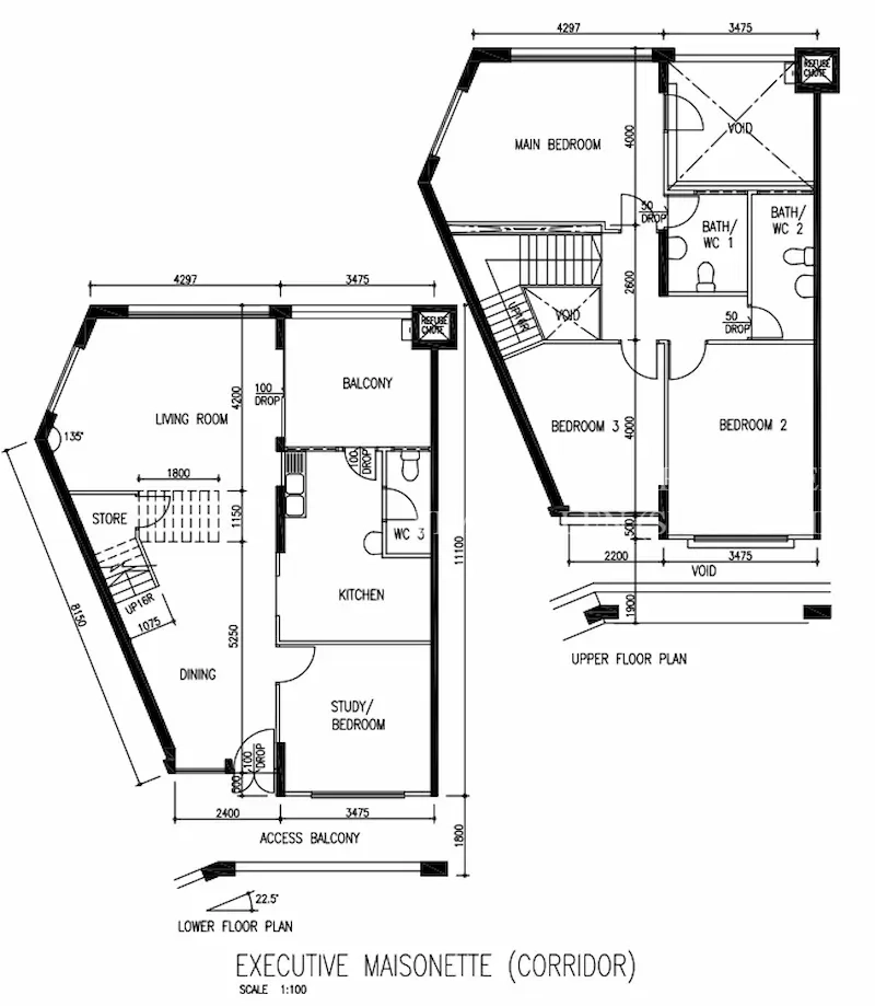 High floor Executive Maisonette For Sale, S$ 699,999 (最低价格), 1,625 sqft, 组屋 - Executive Maisonette