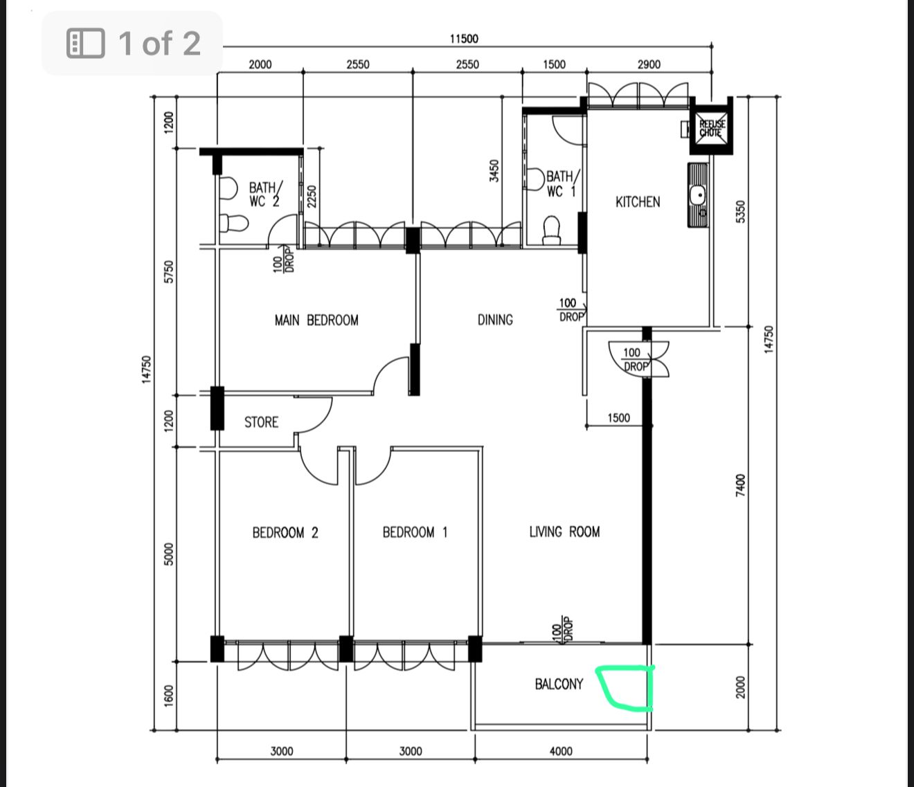 310 Shunfu Road, S$ 968,000, 1,300 sqft, 组屋 - 5 I