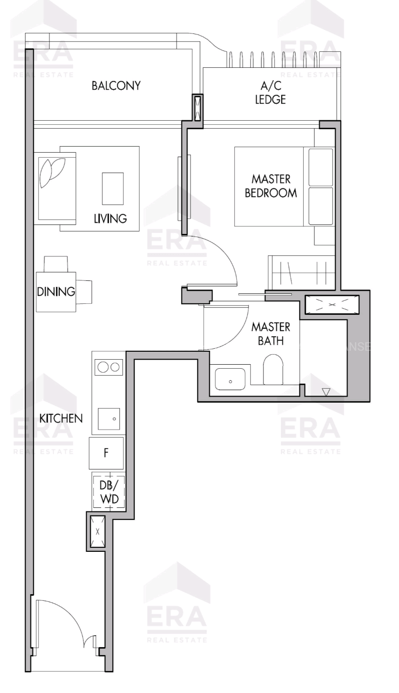 The Tre Ver, S$ 900,000 (最低价格), 495 sqft, 公寓 - Condominium