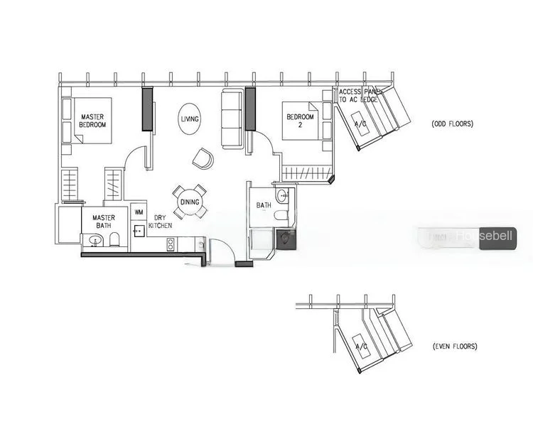DUO Residences, S$ 6,000 /月, 818 sqft, 公寓 - Apartment