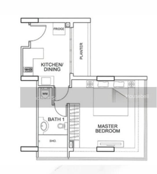 Fortville, S$ 3,840 (最低价格) /月, 424 sqft, 公寓 - Condominium