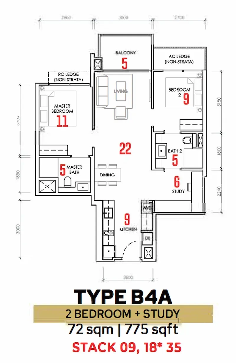 The SEN, S$ 1,546,000, 678 sqft, Condos - Condominium
