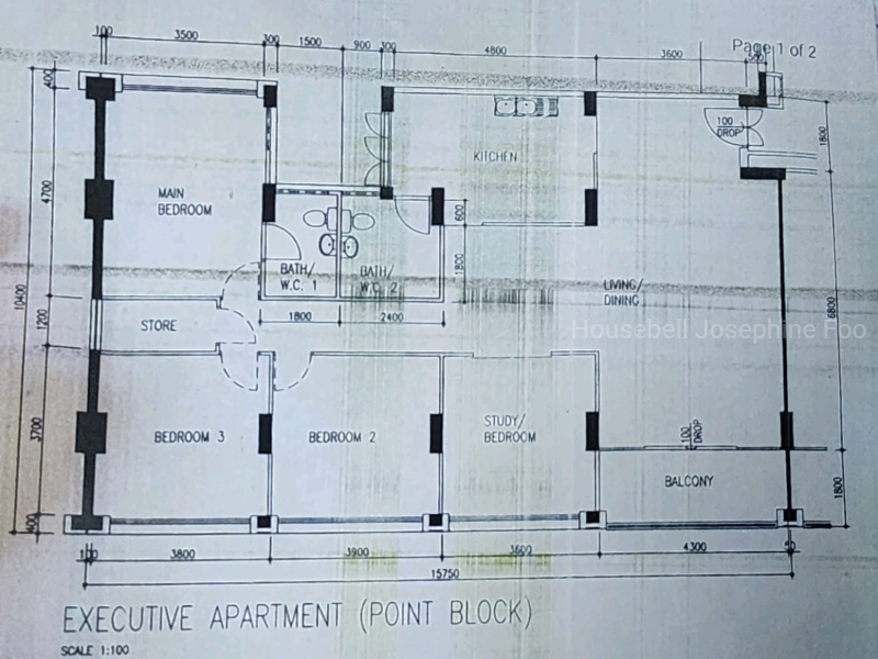 535 Executive Apartment for Sale, S$ 950,000, 1,615 sqft, 组屋 - Executive Apartment