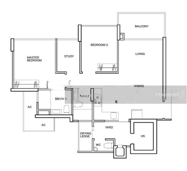 Waterview, S$ 1,450,000 (可协商价格), 926 sqft, 公寓 - Condominium