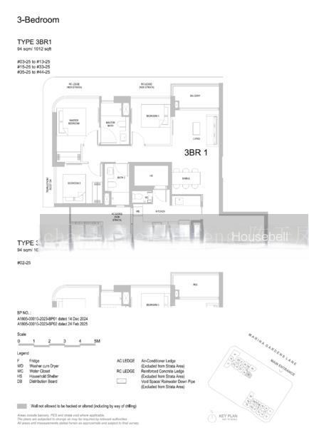 One Marina Gardens, S$ 2,984,400 (Starting From), 1,012 sqft, Condos - Condominium