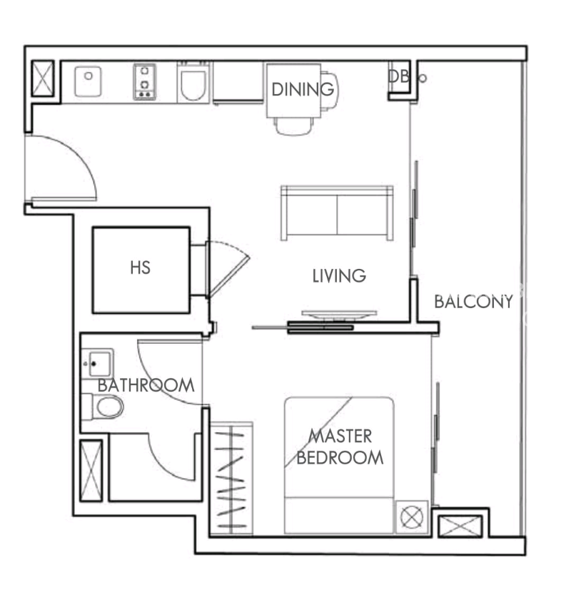 La Fleur, S$ 2,900 /月, 495 sqft, 公寓 - Condominium