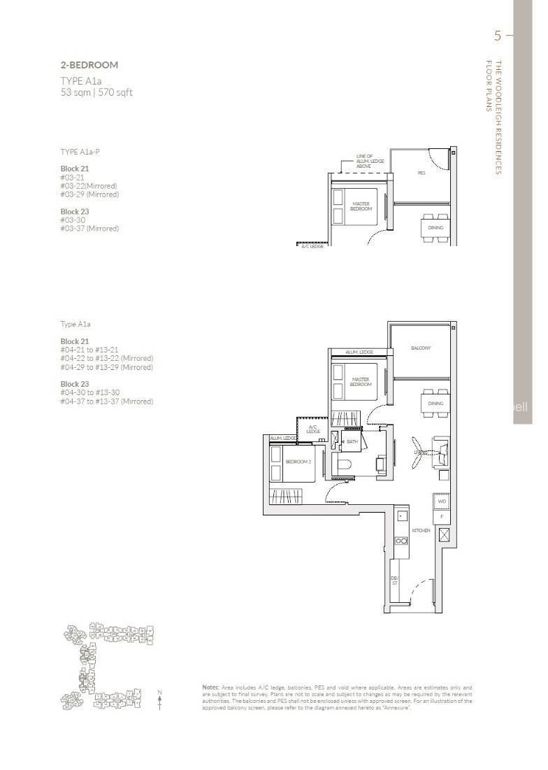 The Woodleigh Residences, S$ 1,300,000 (可协商价格), 570 sqft, 公寓 - Apartment