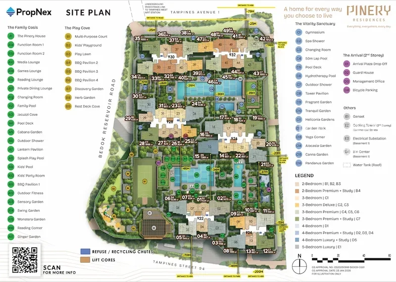 Pinery Residences, S$ 3,124,000, 1,227 sqft, 公寓 - Condominium