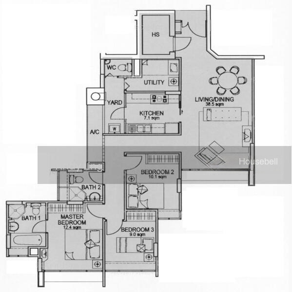 Changi Rise Condo, S$ 4,500 /月, 1,130 sqft, 公寓 - Condominium